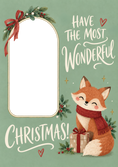 Load image into Gallery viewer, Cute Fox with Scarf Wonderful Christmas Card
