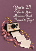 Load image into Gallery viewer, Funny Memories You'll Pretend to Forget 21st Birthday Card
