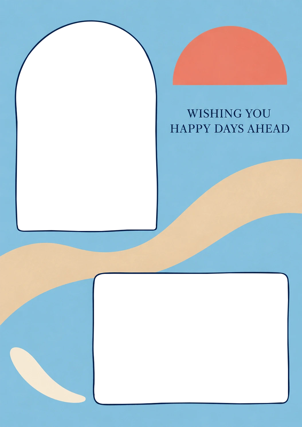Happy Days Ahead Abstract Photo Upload Birthday Card