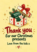 Load image into Gallery viewer, Thank You for Presents From the Kids Christmas Card for Parents
