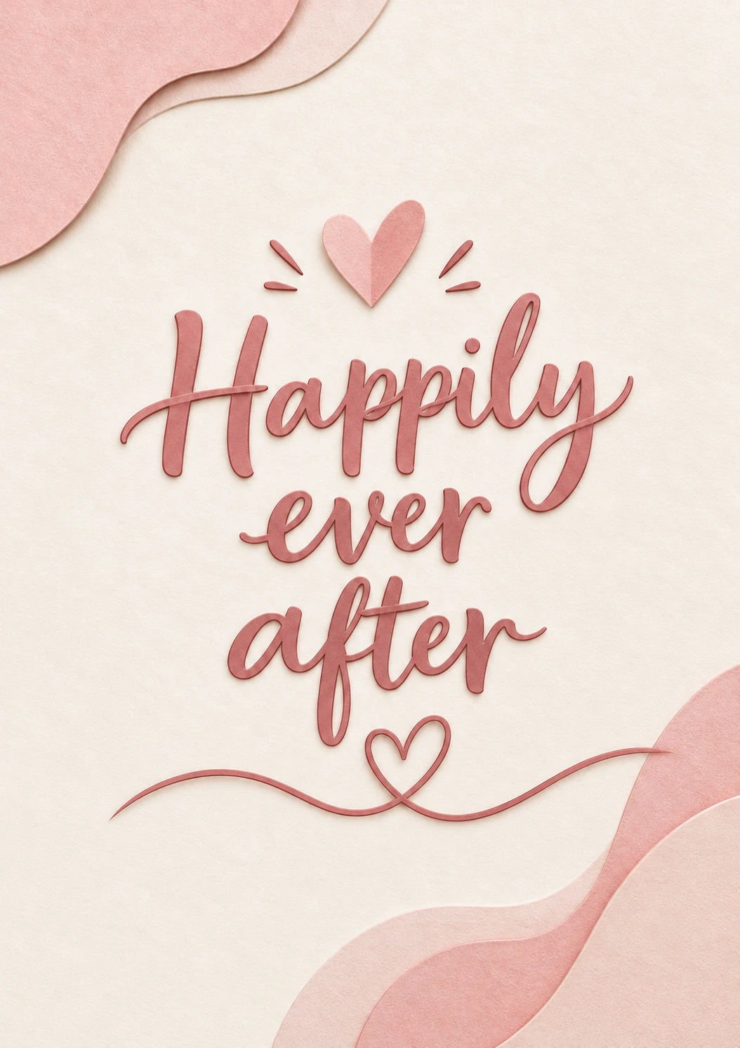Happily Ever After Script Anniversary Card for Her