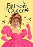 Load image into Gallery viewer, Birthday Queen Tiara Photo Upload Birthday Card for Her
