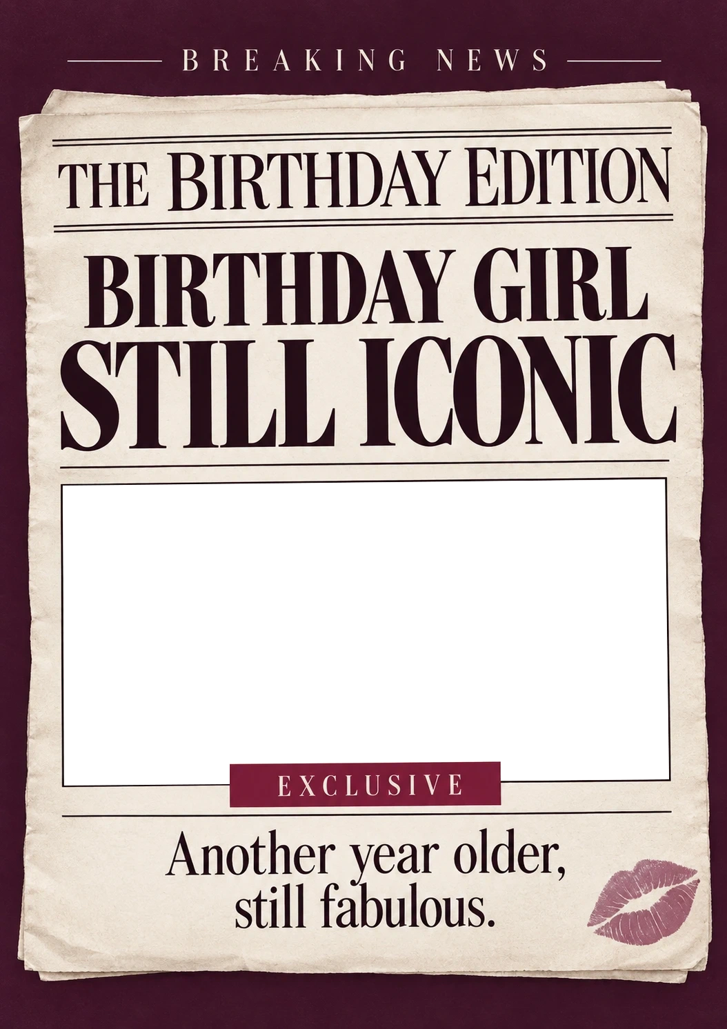 Birthdays - Personalised Card — with punch holes