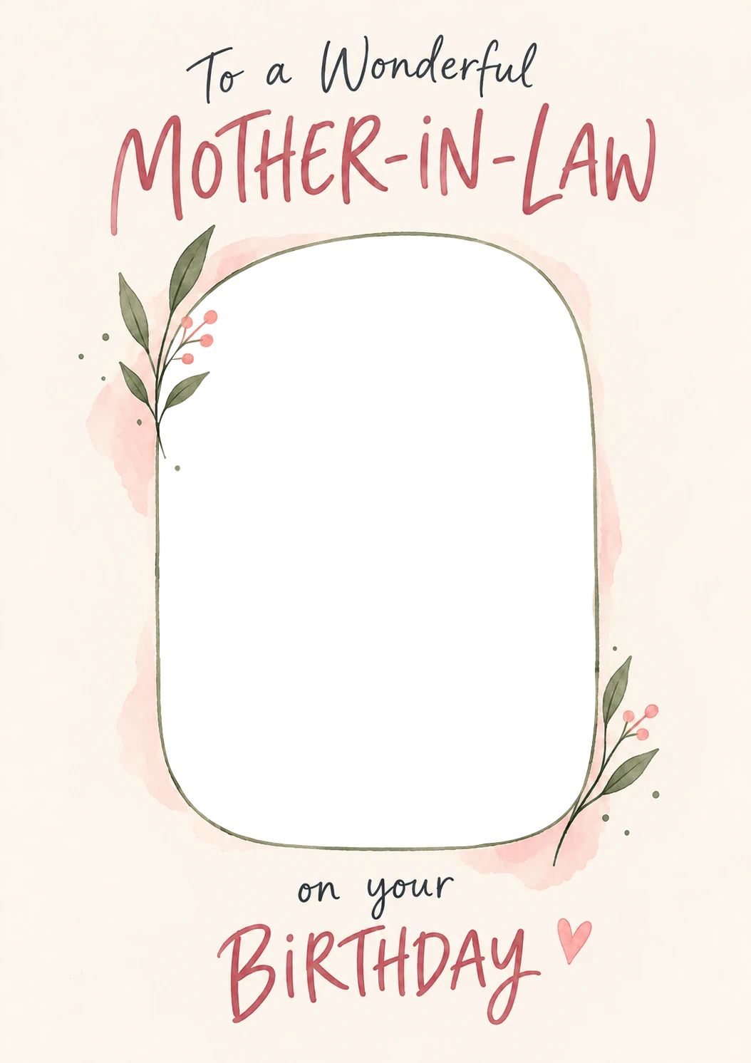Botanical Floral Mother-in-Law Birthday Card for Her