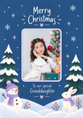 Load image into Gallery viewer, Winter Scene Photo Upload Christmas Card for Granddaughter
