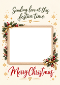 Load image into Gallery viewer, Festive Holly Sending Love Photo Upload Christmas Card for Grandma
