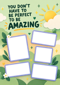 Load image into Gallery viewer, Uplifting You Don't Have to Be Perfect Photo Upload Congratulations Card for Niece
