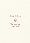 Load image into Gallery viewer, Happy Heart Smile Minimalist Birthday Card for Him
