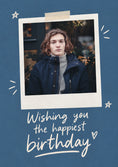 Load image into Gallery viewer, Polaroid Style Wishing You Happy Photo Upload Birthday Card for Him
