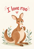 Load image into Gallery viewer, Funny I Love Roo Kangaroo Anniversary Card for Her
