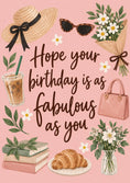Load image into Gallery viewer, Chic Floral and Coffee Illustration 60th Birthday Card for Her
