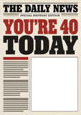 Load image into Gallery viewer, Funny Newspaper Spoof 40th Photo Upload Birthday Card

