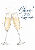 Load image into Gallery viewer, Cheers To The Happy Couple Photo Upload Wedding Card
