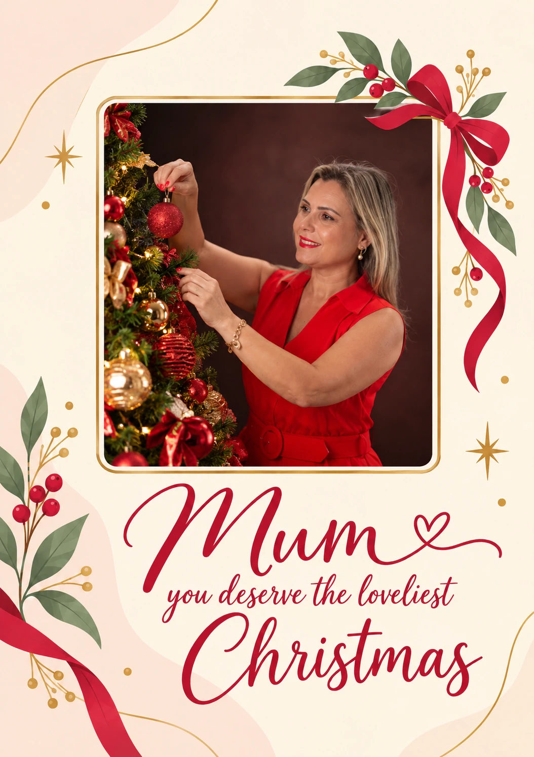 Loveliest Christmas Mum Photo Upload Christmas Card for Her