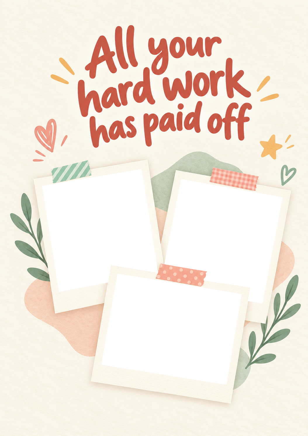 Hard Work Paid Off From the Heart Photo Upload Congratulations Card for Friend