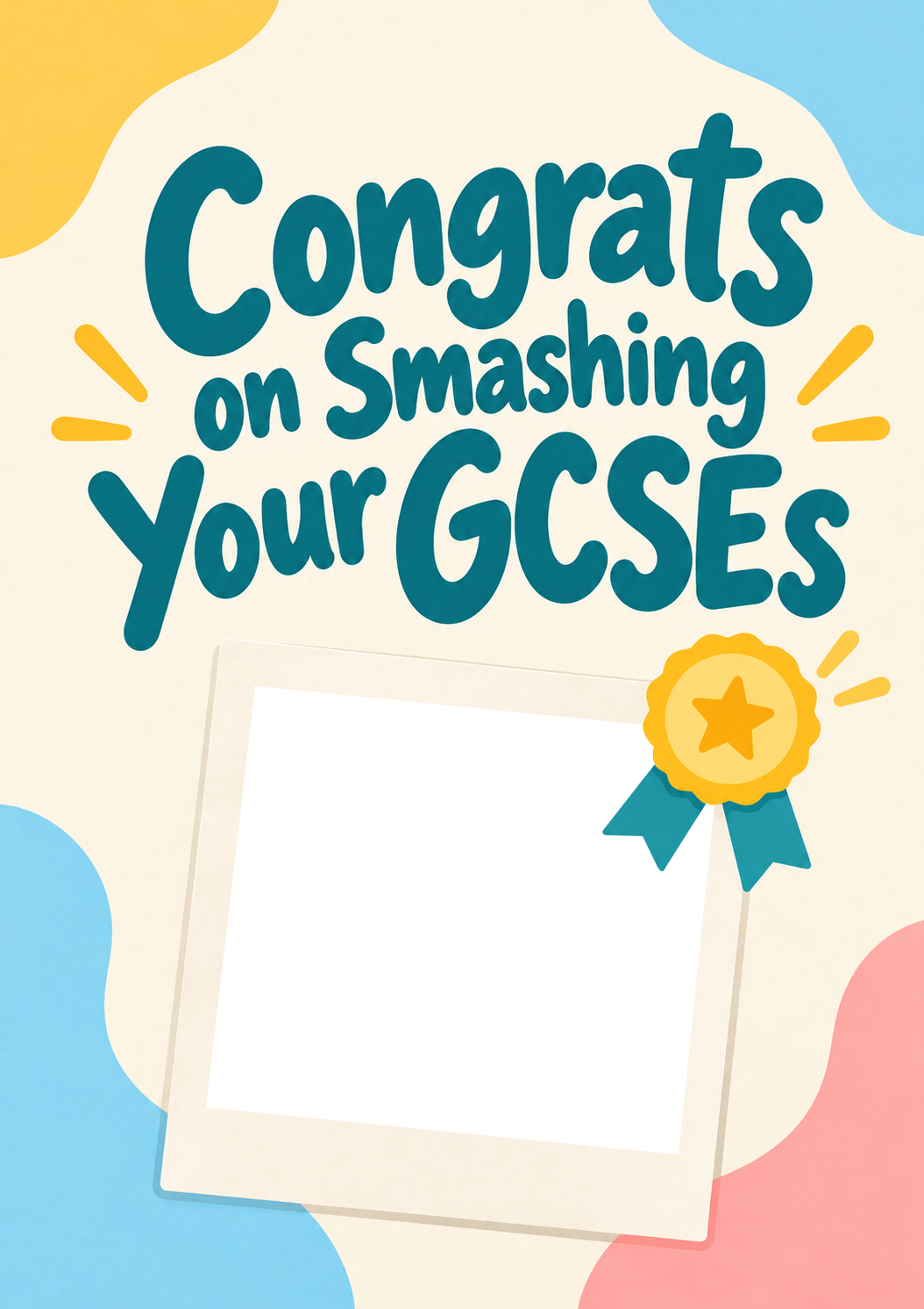 Smashing GCSEs Photo Upload Congratulations Card for Grandson