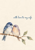 Load image into Gallery viewer, Two Bluebirds on a Branch Birthday Card for Her
