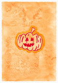 Load image into Gallery viewer, Watercolour Jack-o'-Lantern Pumpkin Halloween Card
