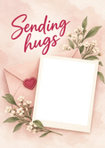 Load image into Gallery viewer, Sending Hugs Floral Photo Upload Sympathy Card for Sister In Law
