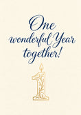 Load image into Gallery viewer, One Wonderful Year Verse Husband 1st Anniversary Card
