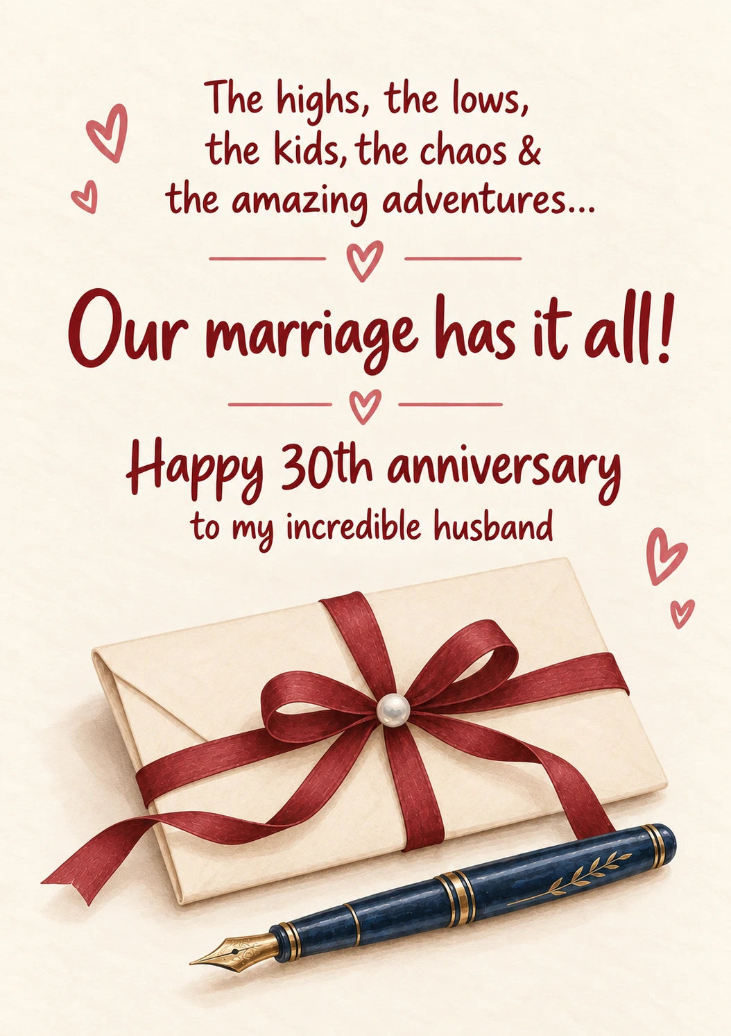 Our Marriage Has It All 30th Anniversary Card for Him
