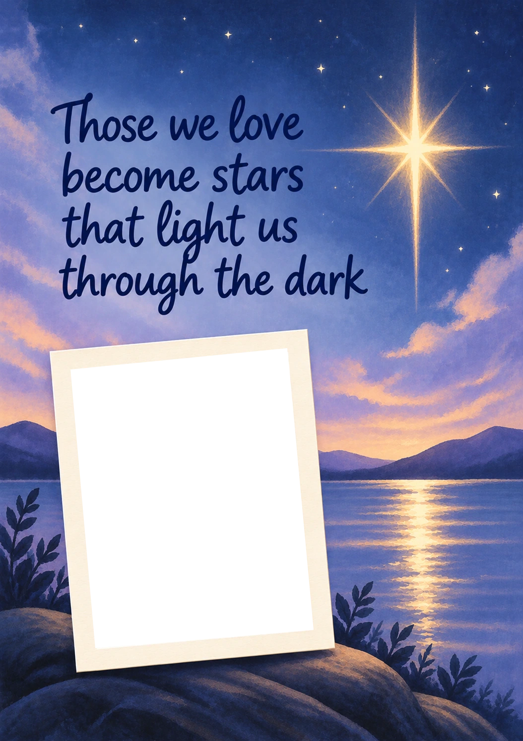 Those We Love Become Stars Photo Upload Sympathy Card for Sister In Law