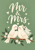 Load image into Gallery viewer, Mr & Mrs Love Doves Wedding Card
