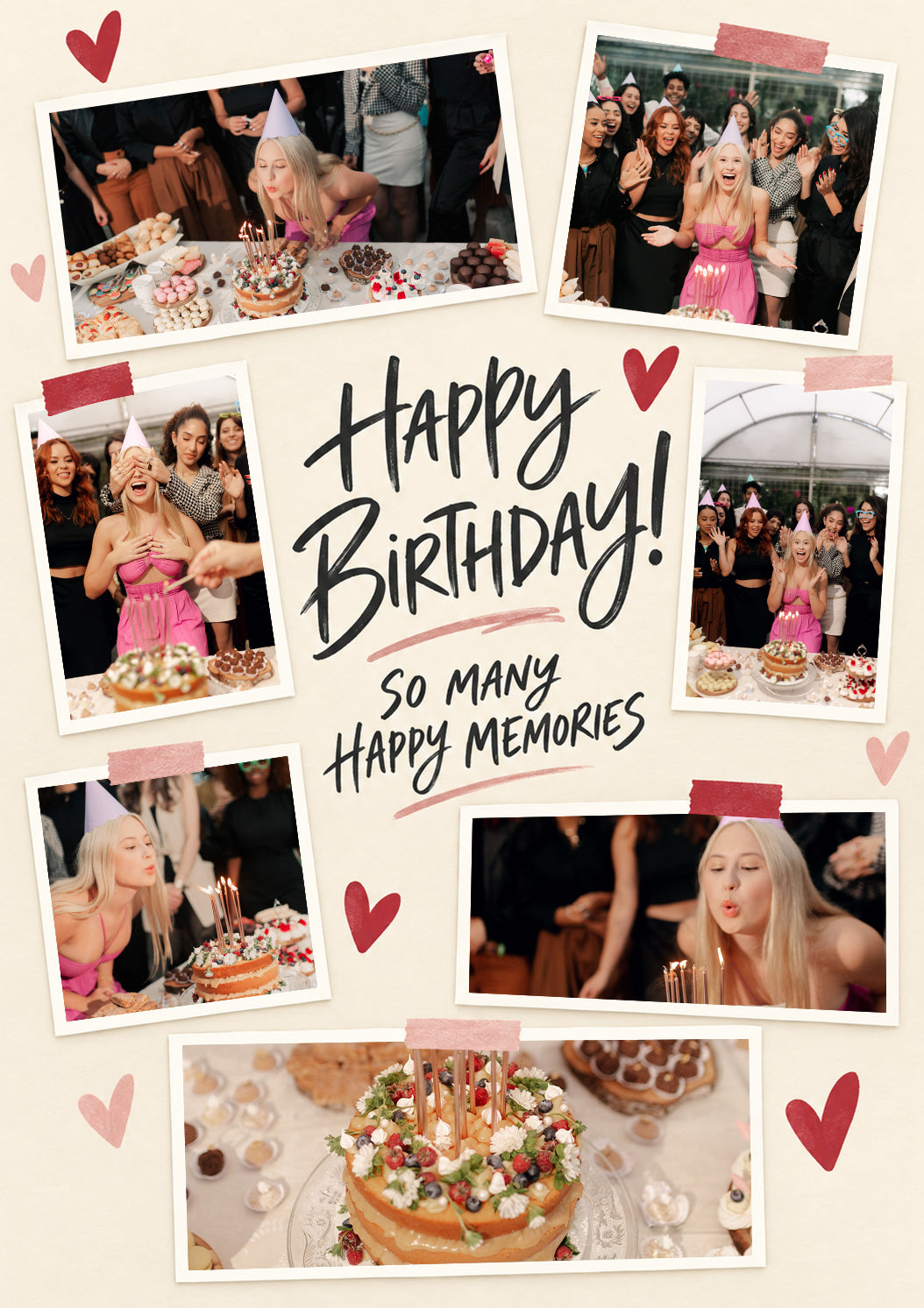Happy Memories Collage Photo Upload Birthday Card