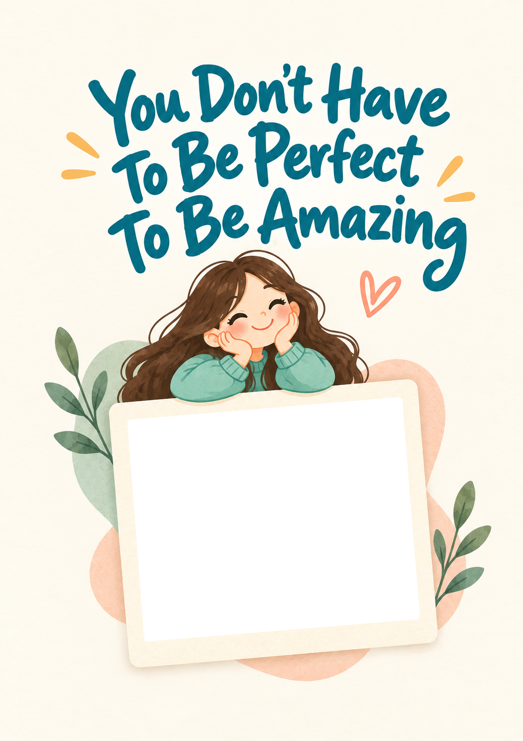 You Don't Have To Be Perfect Photo Upload Congratulations Card for Granddaughter