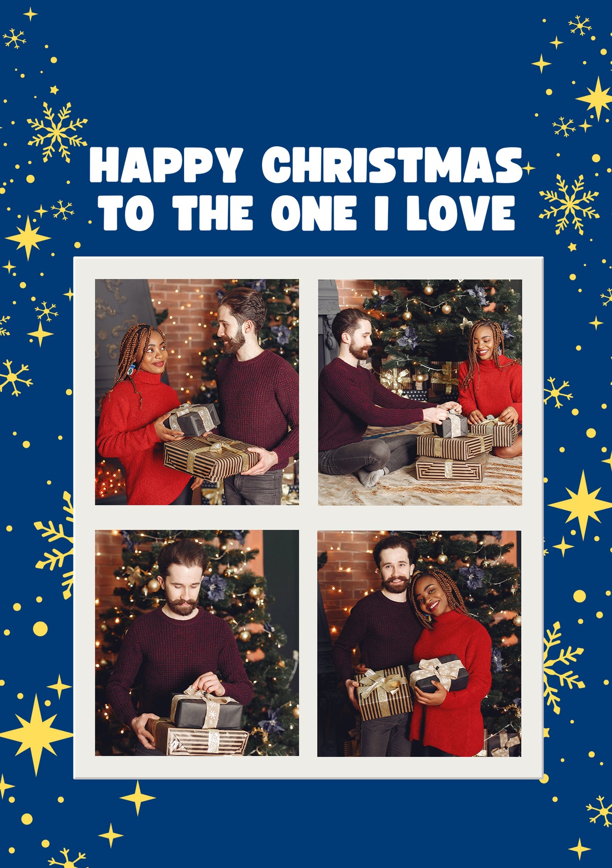 Happy Christmas to the One I Love Photo Upload Christmas Card