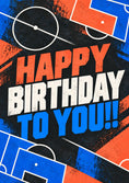 Load image into Gallery viewer, Football Pitch Design Happy Birthday To You Card for Him
