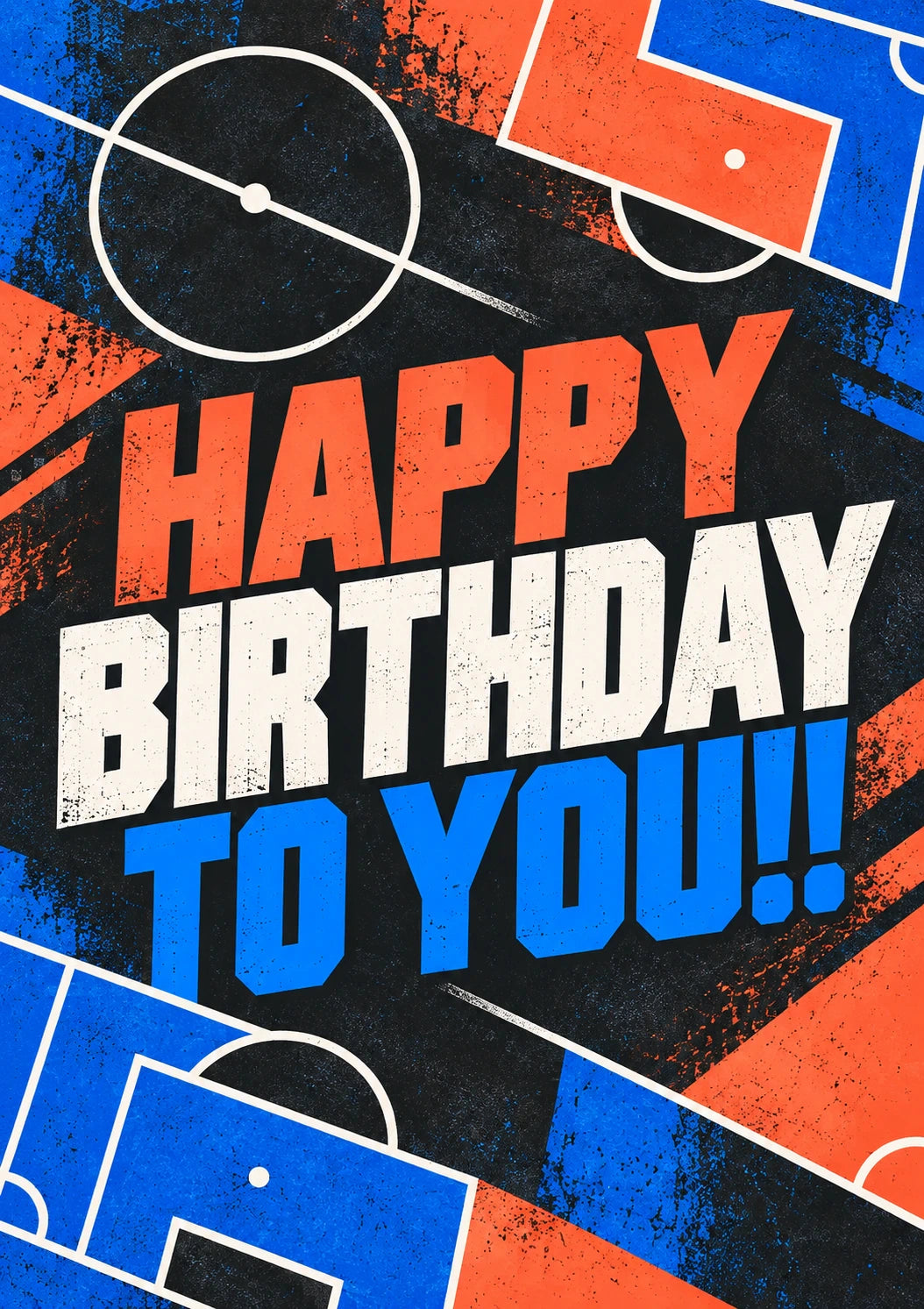 Football Pitch Design Happy Birthday To You Card for Him