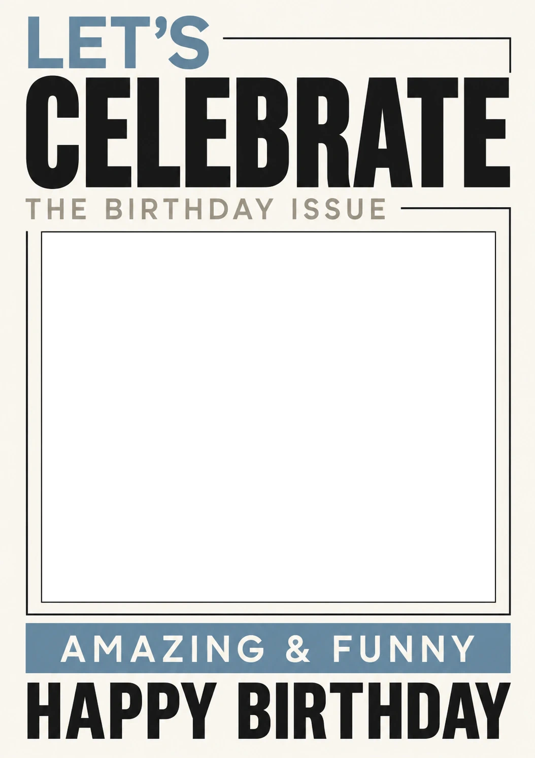 Funny Magazine Spoof Photo Upload Birthday Card