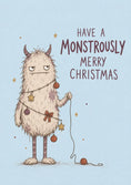 Load image into Gallery viewer, Funny Grumpy Monster with Baubles Birthday Card
