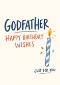 Load image into Gallery viewer, Godfather Happy Birthday Wishes Candle Birthday Card for Him
