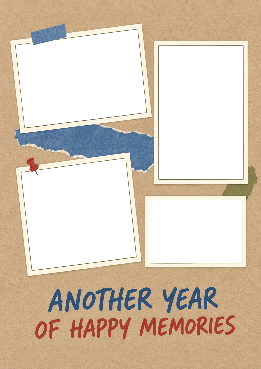 Happy Memories Scrapbook Photo Upload Birthday Card