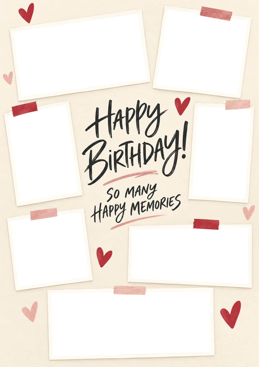 Happy Memories Collage Photo Upload Birthday Card