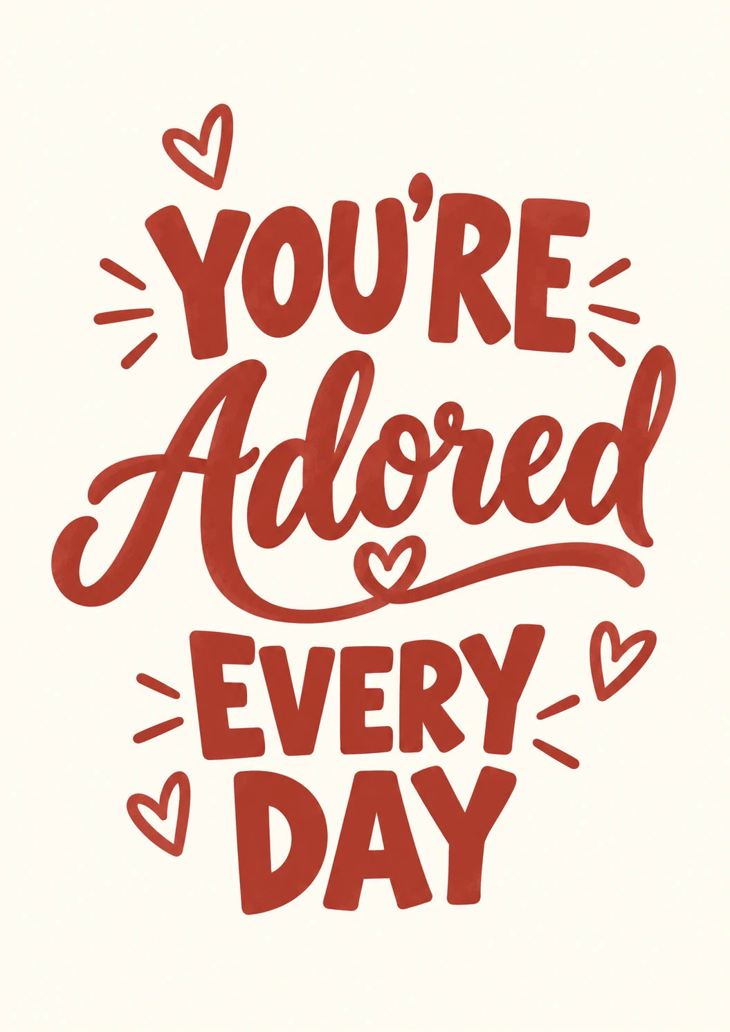 You're Adored Every Day Anniversary Card for Her