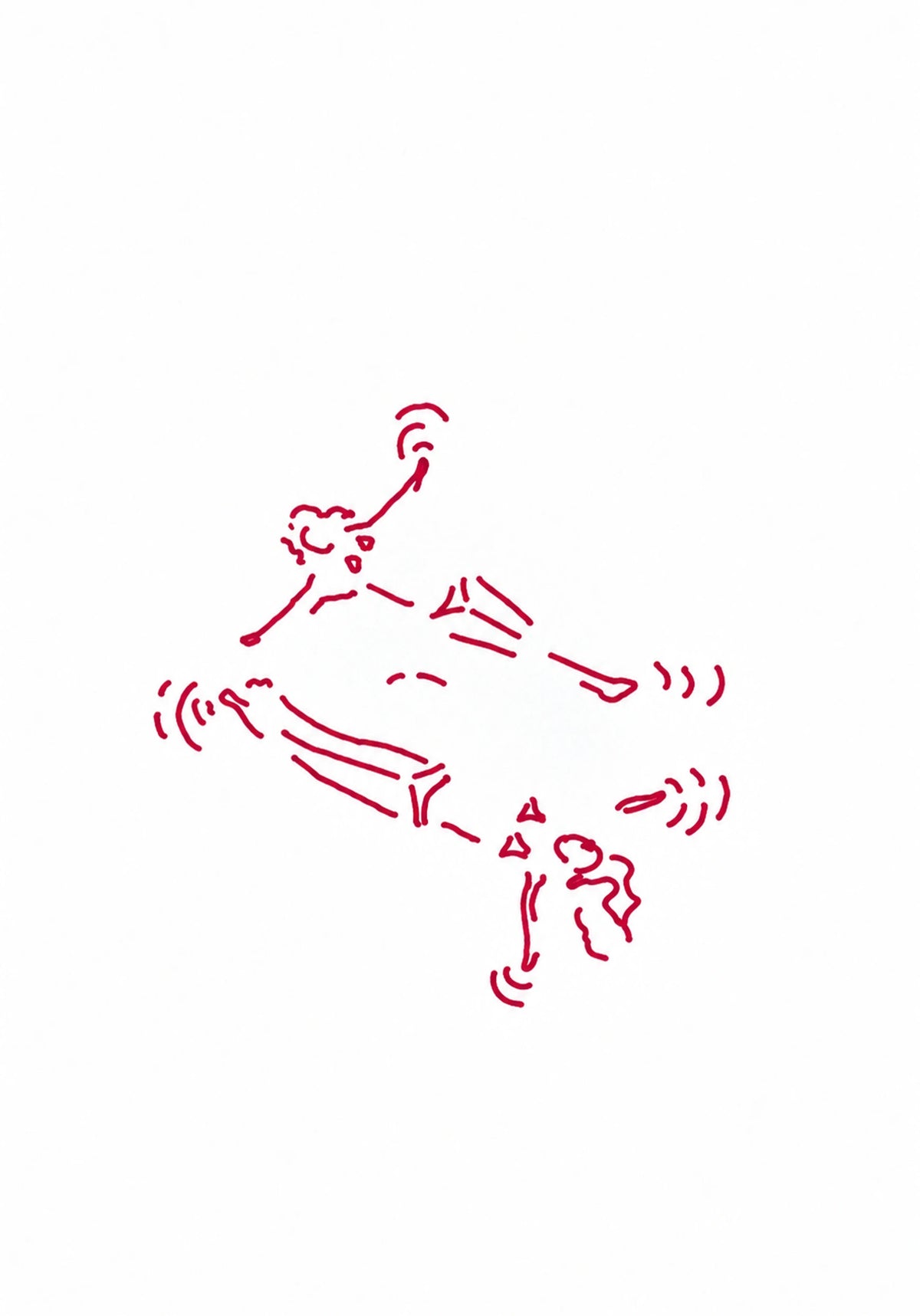 Energetic Stick Figure Dancing Friendship Card