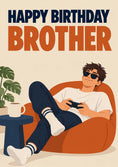 Load image into Gallery viewer, Gamer Bean Bag Brother Birthday Card for Him
