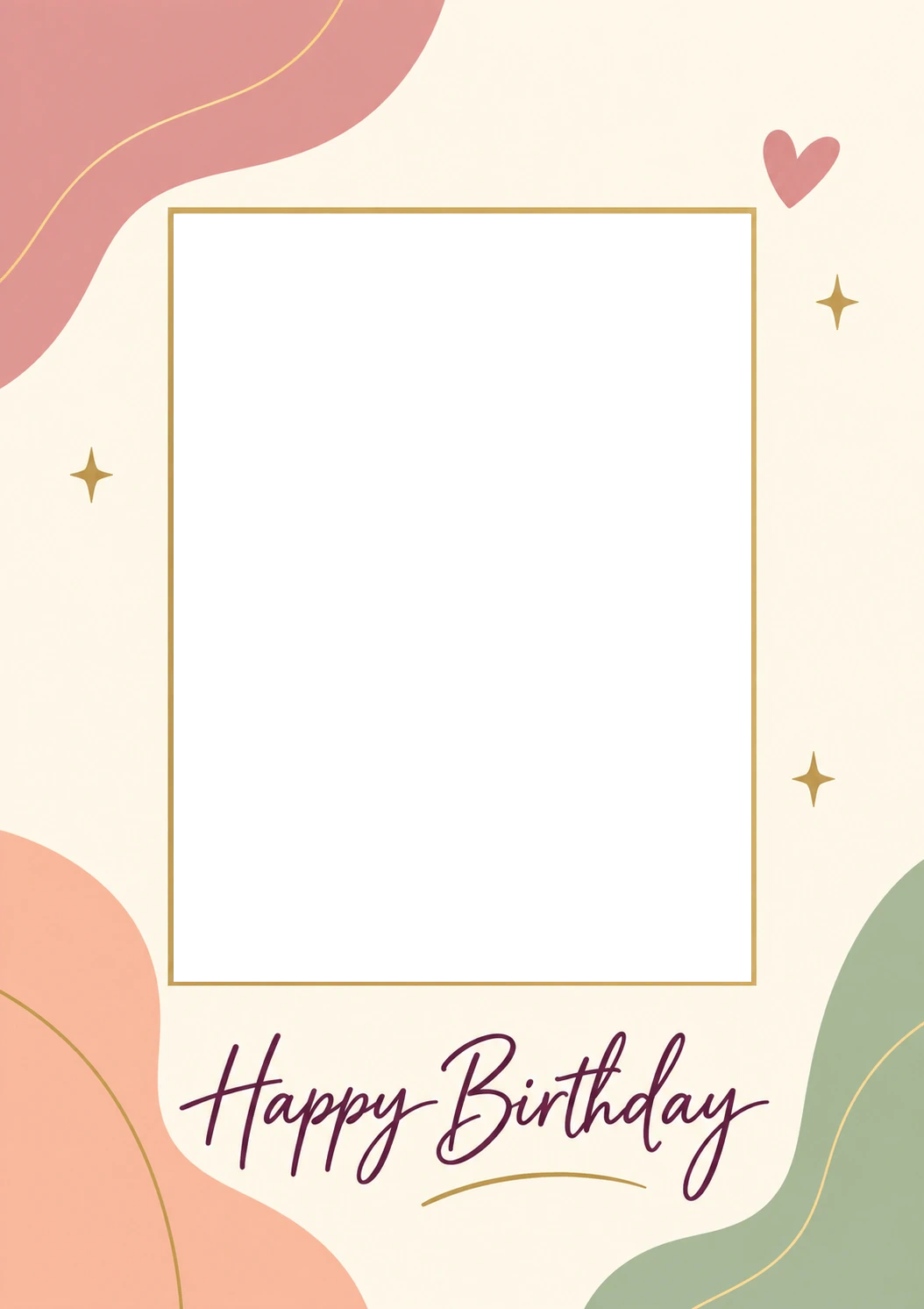 Boho Floral Abstract Godmother Photo Upload Birthday Card for Her