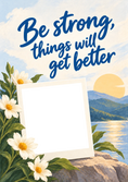 Load image into Gallery viewer, Be Strong Things Will Get Better Photo Upload Sympathy Card for Sister In Law
