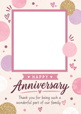 Load image into Gallery viewer, Pink Polka Dot Mother in Law Photo Upload Anniversary Card for Her
