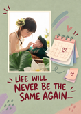 Load image into Gallery viewer, Funny Life Will Never Be the Same Photo Upload New Baby Card for Friend
