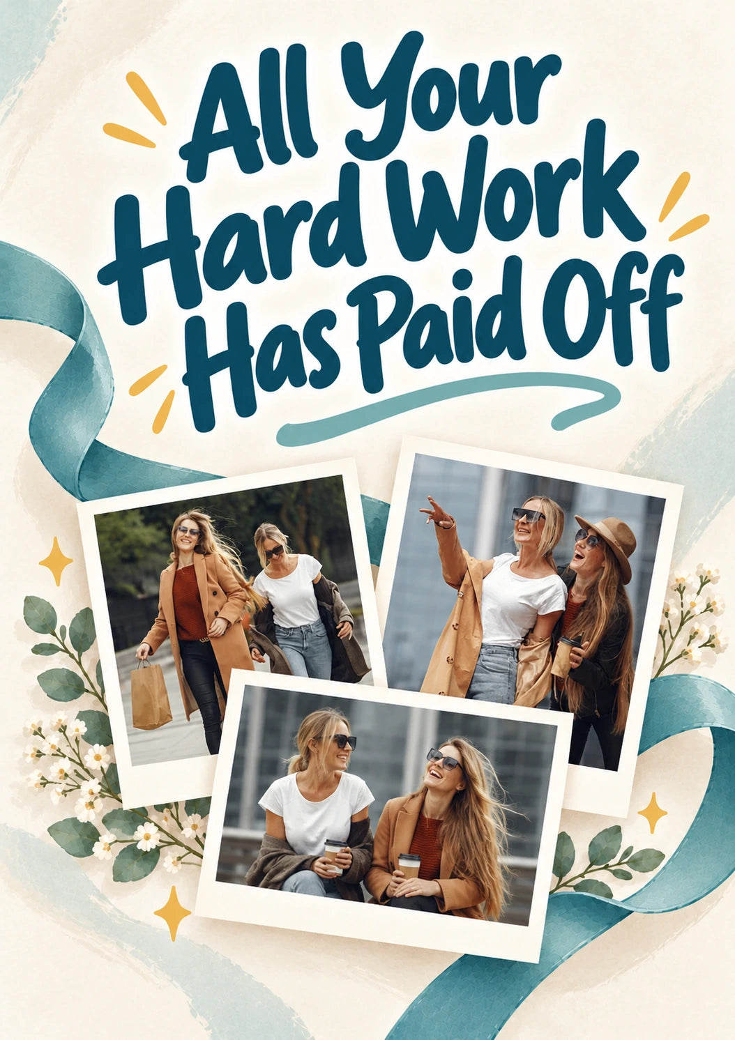 All Your Hard Work Has Paid Off Photo Upload Congratulations Card for Best Friend