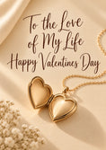 Load image into Gallery viewer, Gold Heart Locket Love of My Life Valentine's Day Card for Husband
