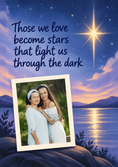 Load image into Gallery viewer, Those We Love Become Stars Photo Upload Sympathy Card for Sister In Law
