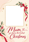 Load image into Gallery viewer, Loveliest Christmas Mum Photo Upload Christmas Card for Her
