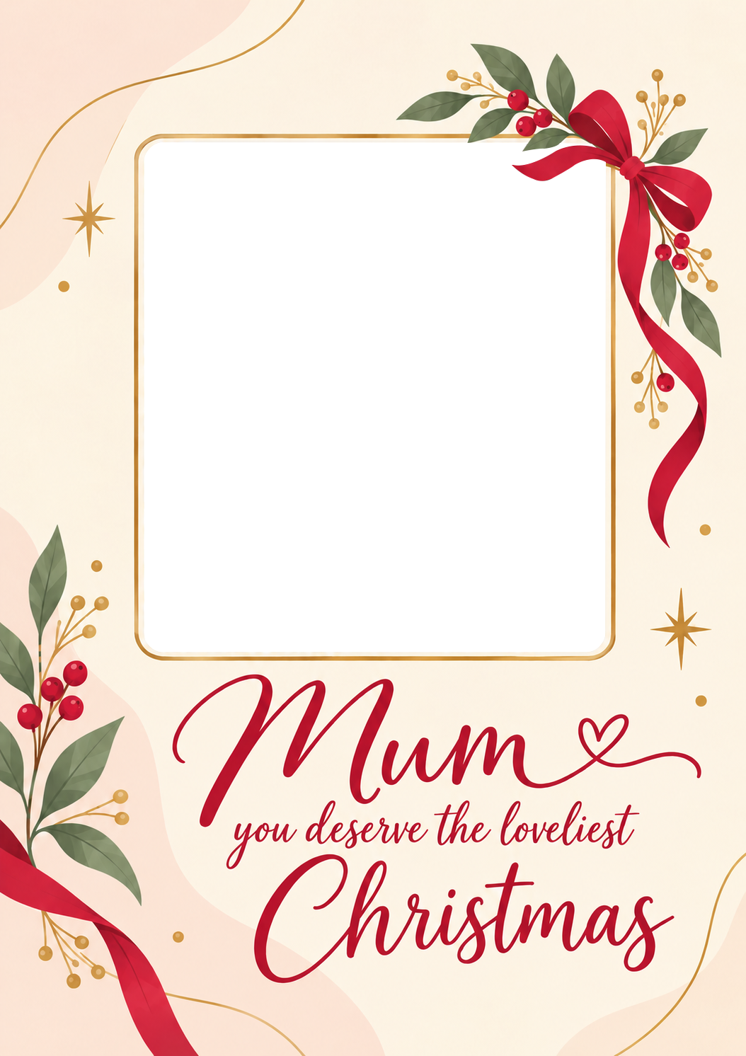 Loveliest Christmas Mum Photo Upload Christmas Card for Her
