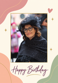 Load image into Gallery viewer, Boho Floral Abstract Godmother Photo Upload Birthday Card for Her
